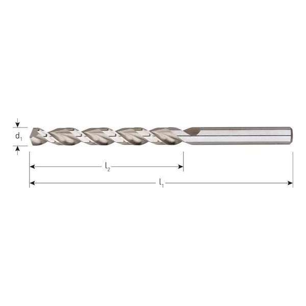 Houtspiraalboor HSS DIN338 TLS ø4,5 47/80 mm Houtspiraalboor HSS DIN338 TLS ø4,5 47/80 mm