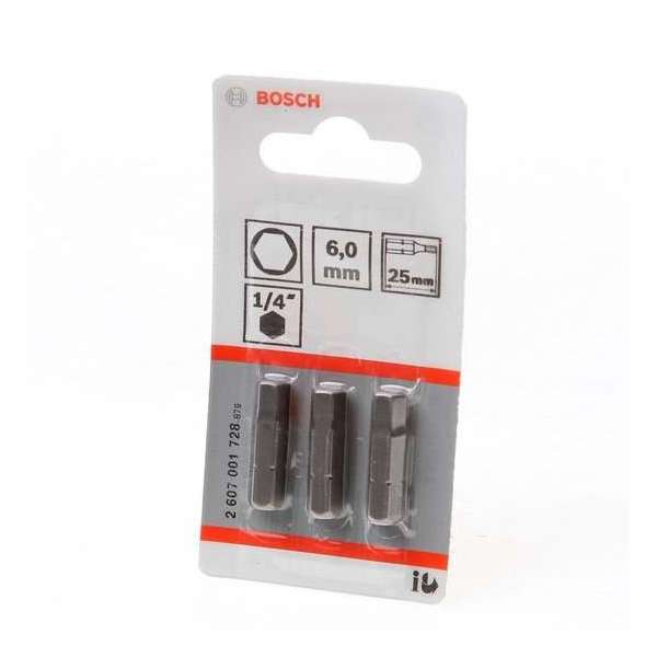 Bosch - BIT 1/4XH-TORS/IS 6.0 /3 - 3 stuks Bosch - BIT 1/4XH-TORS/IS 6.0 /3 - 3 stuks