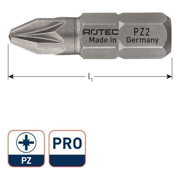 P-Line bits 1/4 inch pozi 1x25 10 stuks P-Line bits 1/4 inch pozi 1x25 10 stuks