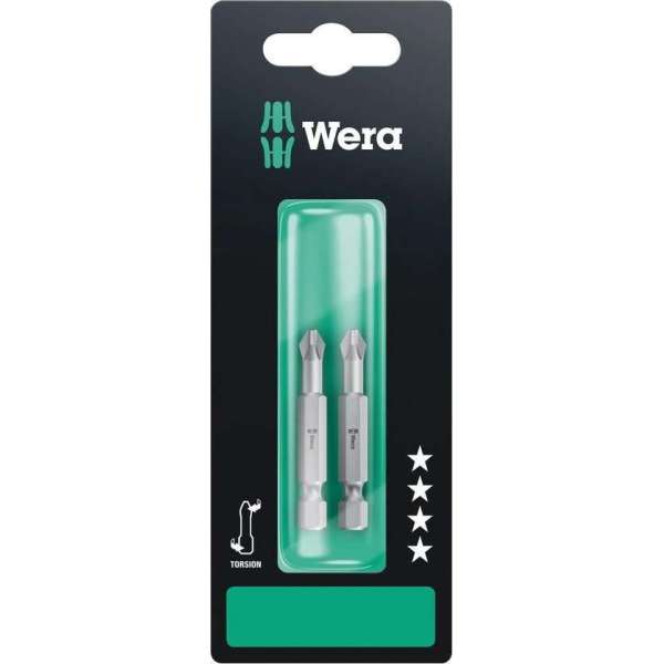 Wera schroefbit 851/4 zb ph2 x 50mm (2st) Wera schroefbit 851/4 zb ph2 x 50mm (2st)