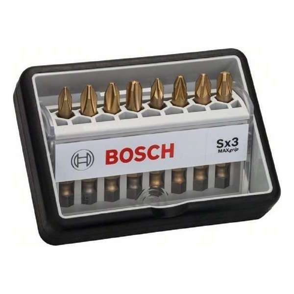 Bosch - 8-delige Robust Line bitset Sx Max Grip 49 mm, 8-delig Bosch - 8-delige Robust Line bitset Sx Max Grip 49 mm, 8-delig