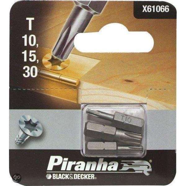 Piranha Torx 10 - 15 - 30, 25mm X61066 Piranha Torx 10 - 15 - 30, 25mm X61066