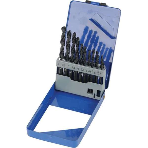 Silverline HSS-R Boor Set - 2 t/m 8 mm. - 13 Delig Silverline HSS-R Boor Set - 2 t/m 8 mm. - 13 Delig