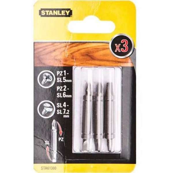 Stanley Pz en Sl bits - 3 stuks Stanley Pz en Sl bits - 3 stuks