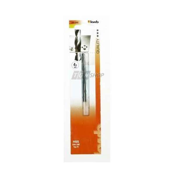 kwb Quality *** HSS DIN 338 Typ N Spiraalboor, 4,5 mm (209645)