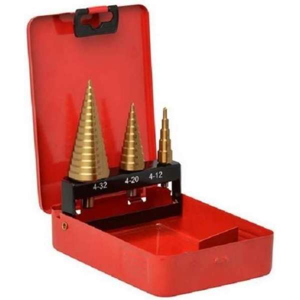 Hercules trapeciumborenset - 3-delig - 4 t/m 32 mm Hercules trapeciumborenset - 3-delig - 4 t/m 32 mm