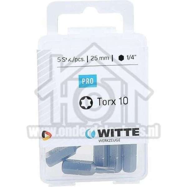 Witte Bit torx 10 5 stuks Witte Bit torx 10 5 stuks