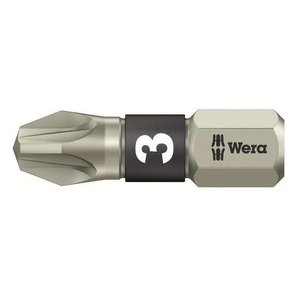 bit 1/4 WERA pozidrive 3 RVS bit 1/4 WERA pozidrive 3 RVS