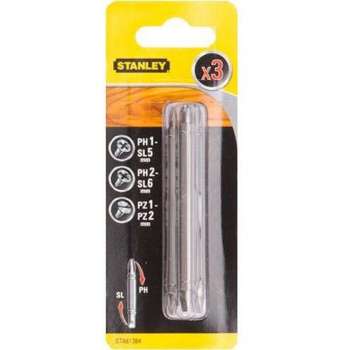 Stanley Pz, Ph en Sl bit - 3 stuks