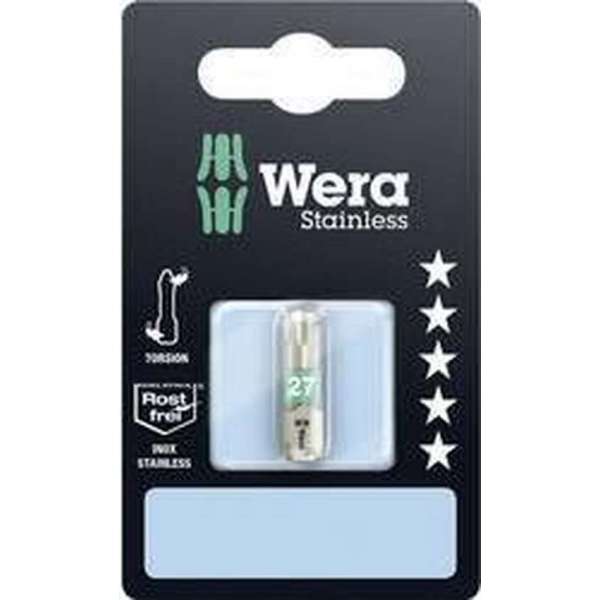 Wera 3867/1 TS SB SiS 05073624001 Torx-bit T 27 RVS D 6.3 1 stuk(s) Wera 3867/1 TS SB SiS 05073624001 Torx-bit T 27 RVS D 6.3 1 stuk(s)