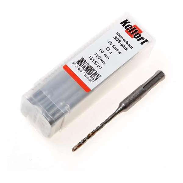 Hamerboor SDS-plus tenpack diameter 4 x 110/50mm Hamerboor SDS-plus tenpack diameter 4 x 110/50mm