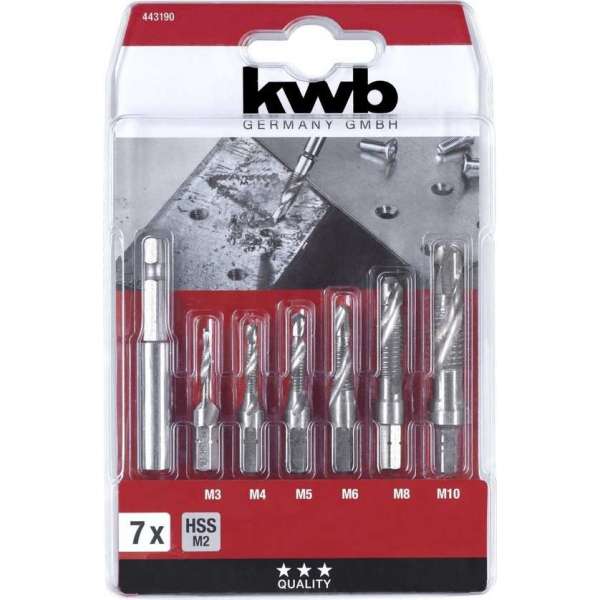 KWB - DRAADSNIJCOMBIBOREN - SET - 7-DELIG - INCLUSIEF BITHOUDER KWB - DRAADSNIJCOMBIBOREN - SET - 7-DELIG - INCLUSIEF BITHOUDER