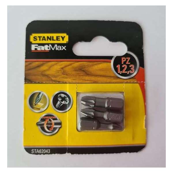 Stanley FatMax Schroevendraaier bits - 25mm Stanley FatMax Schroevendraaier bits - 25mm
