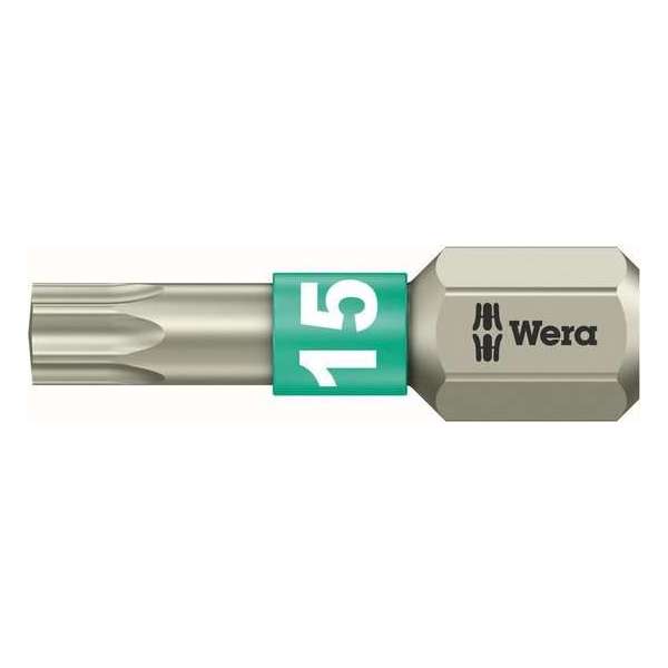 bit 1/4 WERA torx 15 RVS bit 1/4 WERA torx 15 RVS