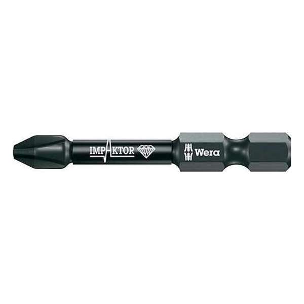 Wera 05057657001 1/4" Philips Impaktor Diamant Bit - PH3 x 50mm Wera 05057657001 1/4" Philips Impaktor Diamant Bit - PH3 x 50mm