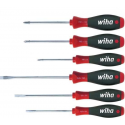 Wiha 302 HK6 01 SoftFinish sleufkop/ Phillips/ Pozidriv-Schroevendraaierset - 6 delig