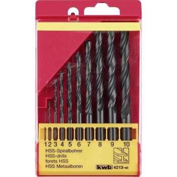 KWB HSS Borenset - 1-10 mm - 10-delig
