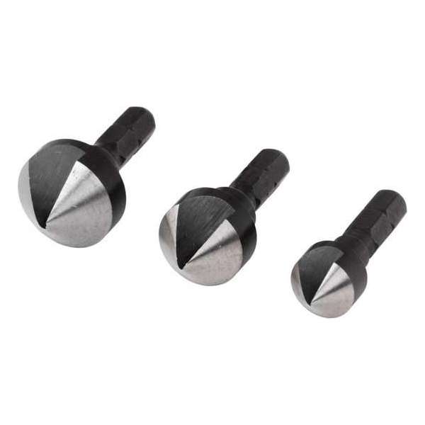 Wolfcraft 2584000 Kegelverzinkboorset 3-delig 12 mm, 16 mm, 19 mm Gereedschapsstaal 1/4 (6.3 mm) 1 set(s) Wolfcraft 2584000 Kegelverzinkboorset 3-delig 12 mm, 16 mm, 19 mm Gereedschapsstaal 1/4 (6.3 mm) 1 set(s)