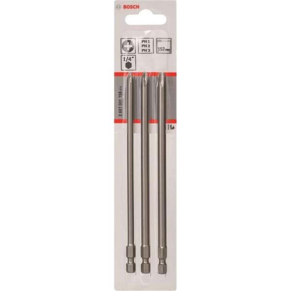 Bosch - BITSETXH-TORS/PH1.PH2.PH3/152MM - 3 stuks Bosch - BITSETXH-TORS/PH1.PH2.PH3/152MM - 3 stuks