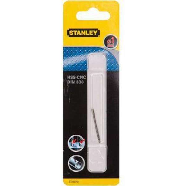 Stanley metaalboor 1 mm HSS-CNC STA50750 (2 stuks) Stanley metaalboor 1 mm HSS-CNC STA50750 (2 stuks)