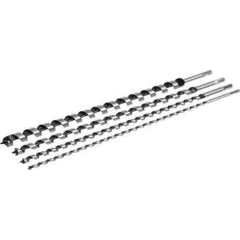 Silverline - Slangenboor Lang Model 8 t/m 24 mm. x 600 mm - 4 Delig