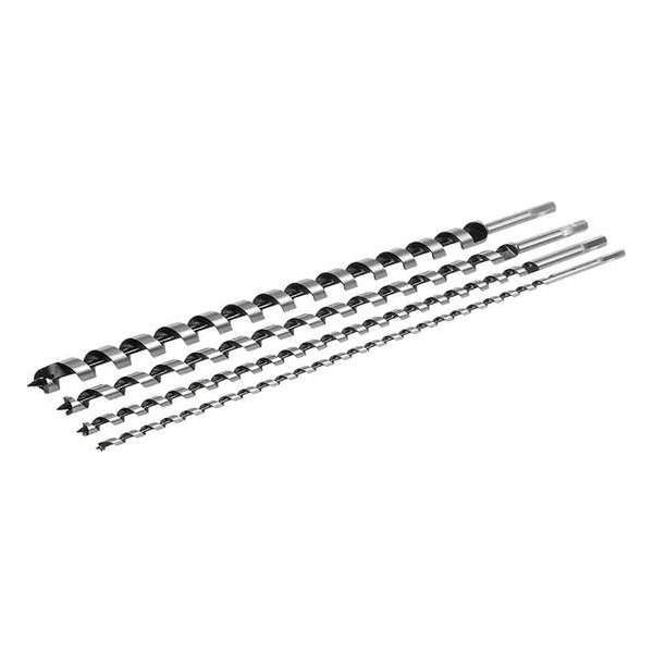 Silverline - Slangenboor Lang Model 8 t/m 24 mm. x 600 mm - 4 Delig Silverline - Slangenboor Lang Model 8 t/m 24 mm. x 600 mm - 4 Delig