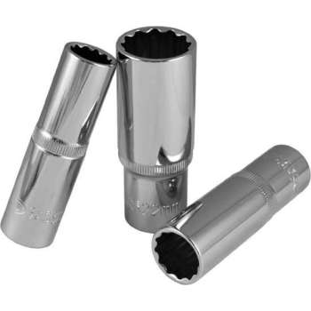 JBM Tools | XZN MONDSTUK 1/2" 75MM LANG, 19MM VERCHROOMD
