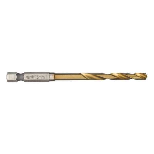 Milwaukee Shockwave metaalboor HSS-G Ti. 5mm Milwaukee Shockwave metaalboor HSS-G Ti. 5mm