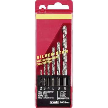 KWB HSS Silverstar Borenset - 2-8 mm - 6-delig
