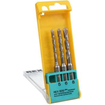 REX Hamerboor Set Sds 3Dlg 5-8 In Cassette