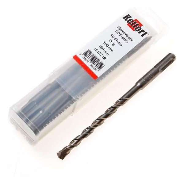 Hamerboor SDS-plus tenpack diameter 8 x 160/100mm Hamerboor SDS-plus tenpack diameter 8 x 160/100mm