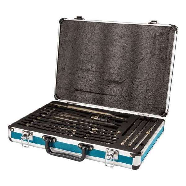 SDS-PLUS boor-/beitelset 18-delig In aluminium koffer SDS-PLUS boor-/beitelset 18-delig In aluminium koffer