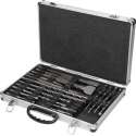 SDS-Plus beitelset 17 stuks, in aluminium koffer