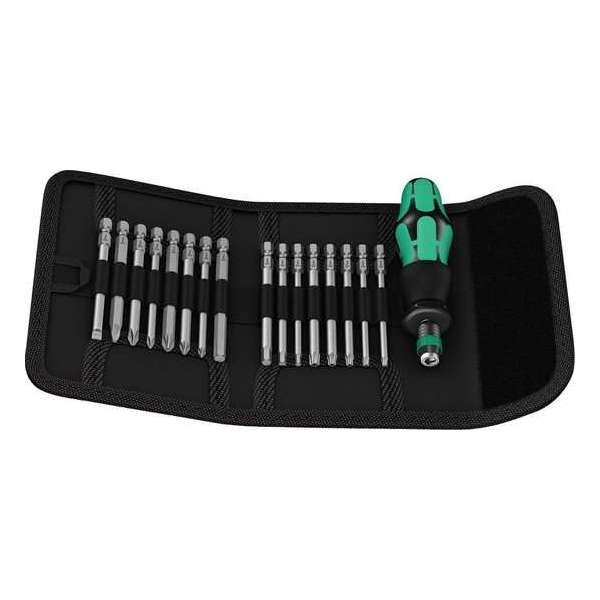 Wera 05059295001 17 delige Kraftform Kompakt 60 Schroevendraaierset - PH/PZ/HX/TXBO Wera 05059295001 17 delige Kraftform Kompakt 60 Schroevendraaierset - PH/PZ/HX/TXBO