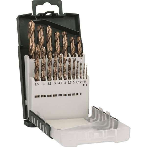 METAALBORENSET HSS-CO, 1-10MM,19 DLG METAALBORENSET HSS-CO, 1-10MM,19 DLG