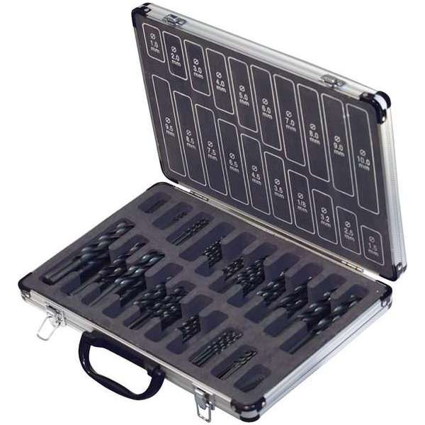 Silverline HSS-R Boren Set 1 t/m 10 mm in Koffer - 170 Delig Silverline HSS-R Boren Set 1 t/m 10 mm in Koffer - 170 Delig