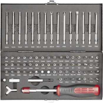 Toolcraft 75delige bitset HT02183