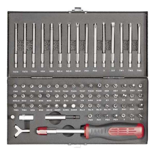 Toolcraft 75delige bitset HT02183 Toolcraft 75delige bitset HT02183