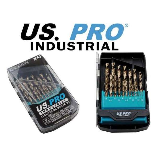 Borenset HSS kobalt 1-10 mm 19-delig Borenset HSS kobalt 1-10 mm 19-delig