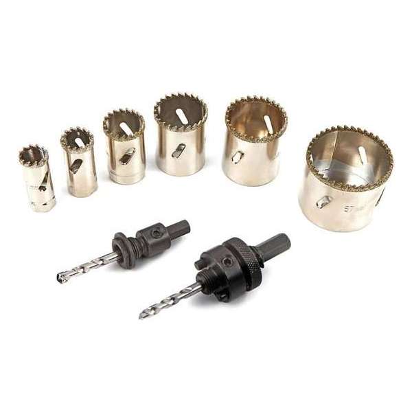 11 Delige Professionele Diamant Gatenzaag set 19 - 57 mm 11 Delige Professionele Diamant Gatenzaag set 19 - 57 mm