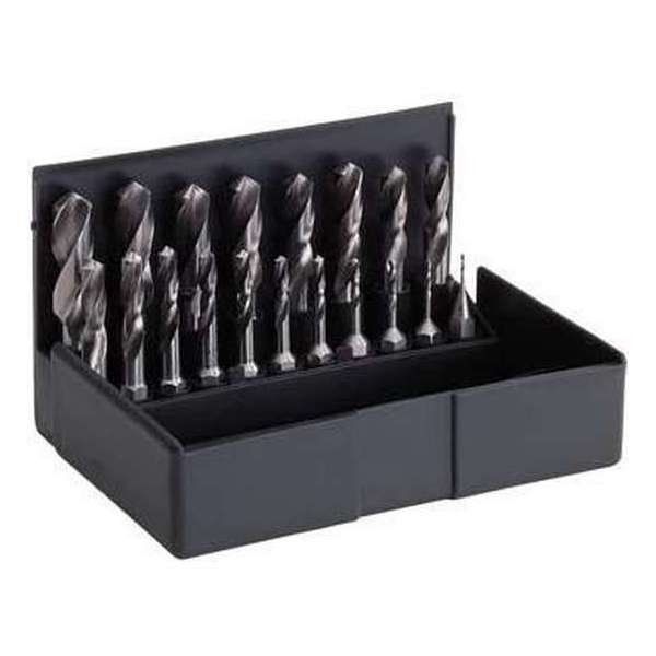 Volkel Set HSS-G boren 1.0-10mm 1/4" zeskant bit-aansluiting Volkel Set HSS-G boren 1.0-10mm 1/4" zeskant bit-aansluiting