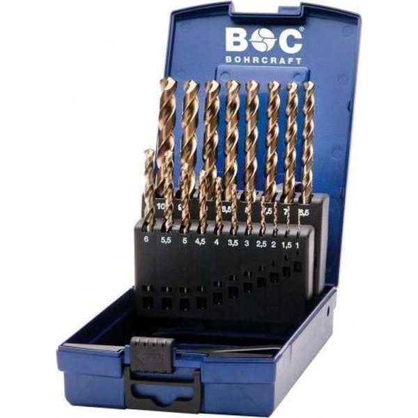 25-delige Bohrcraft Cobalt borenset DIN 338 HSS-E (Co 5)