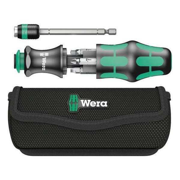 Wera 5051025001 8-delige Kraftform Kompakt Handbithouder met bits en etui Wera 5051025001 8-delige Kraftform Kompakt Handbithouder met bits en etui