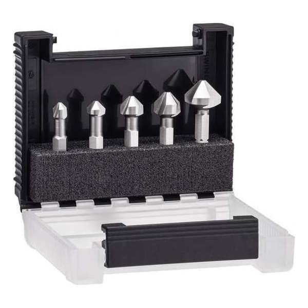 Wiha 79186 B5 28027 Kegelverzinkboorset 5-delig 6.3 mm, 8.3 mm, 10.4 mm, 12.4 mm, 16.5 mm HSS 1/4 (6.3 mm) 1 set(s) Wiha 79186 B5 28027 Kegelverzinkboorset 5-delig 6.3 mm, 8.3 mm, 10.4 mm, 12.4 mm, 16.5 mm HSS 1/4 (6.3 mm) 1 set(s)