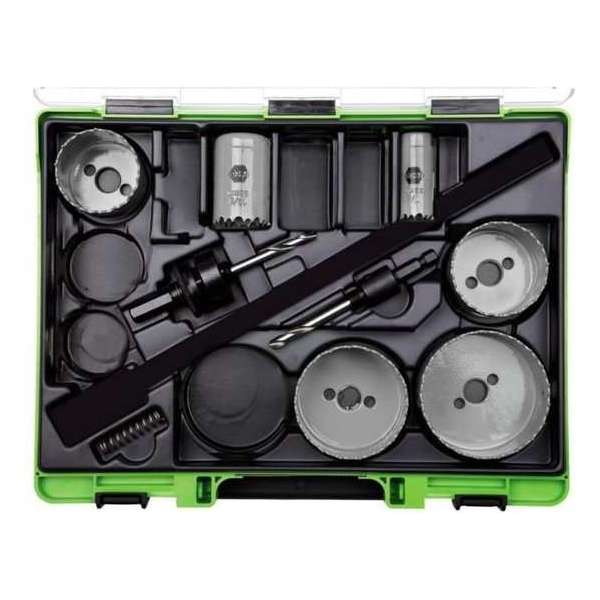 Reca Viso-Koffer gatzagenset Extreme bimetaal - Elektro voor hout, kunststof, staal en roestvast staal Reca Viso-Koffer gatzagenset Extreme bimetaal - Elektro voor hout, kunststof, staal en roestvast staal