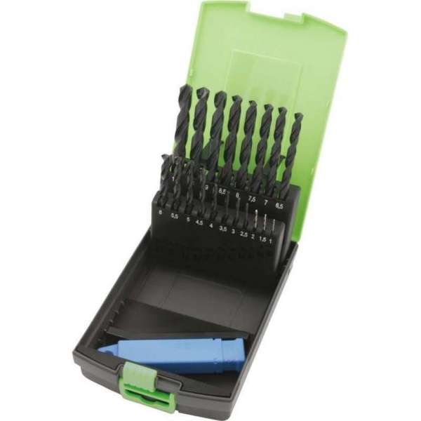 Reca Spiraalboor HSS geslepen set 1-10 mm per 0,5 mm kunststof ABS box Reca Spiraalboor HSS geslepen set 1-10 mm per 0,5 mm kunststof ABS box