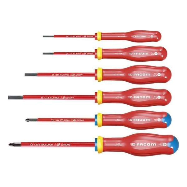 ATDVE.J6PB | SET | 1000V | SCHROEVENDRAAIERS | SLEUF/PZ ATDVE.J6PB | SET | 1000V | SCHROEVENDRAAIERS | SLEUF/PZ