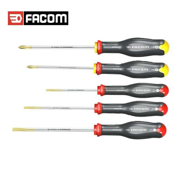 Facom | Schroevendraaierset + Waterpomptang | 6 Delig Facom | Schroevendraaierset + Waterpomptang | 6 Delig