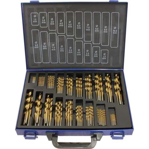 HSS Borenset 170 delig - Titanium gecoat - Normex HSS Borenset 170 delig - Titanium gecoat - Normex