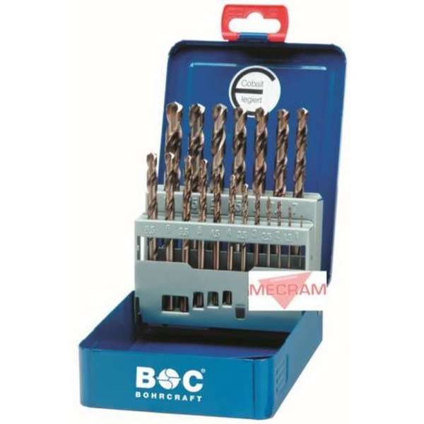 Bohrcraft cobalt borenset HSS-E (Co5) 25-delig Bohrcraft cobalt borenset HSS-E (Co5) 25-delig